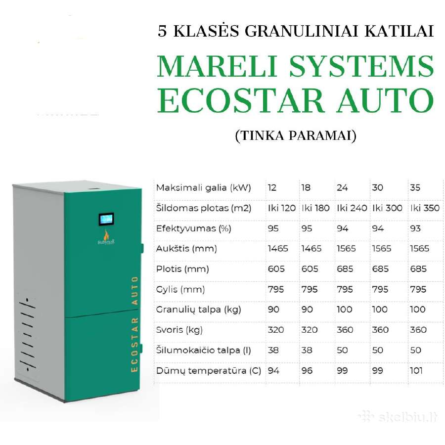 5 klasės granuliniai katilai mareli Systems Ecosta - nuotraukos Nr. 2