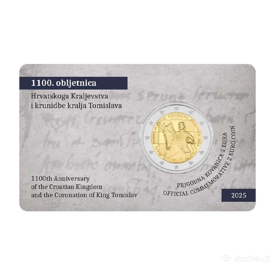 Kroatija 2025 Karalius Tomislav 2 eurai - nuotraukos Nr. 2