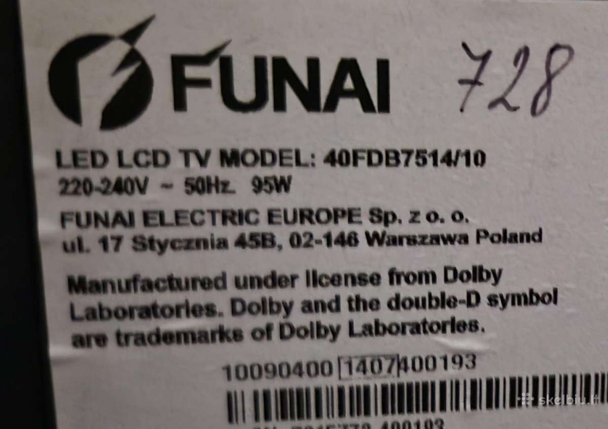 Televizorius Funai LCD Fullhd 40" - nuotraukos Nr. 2
