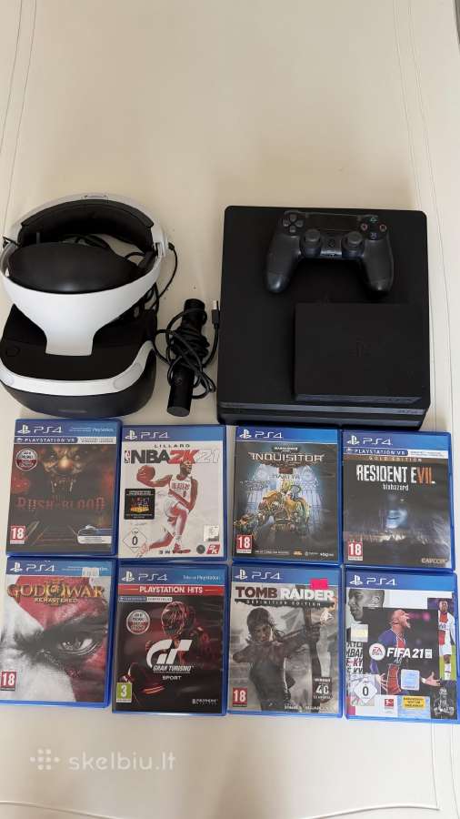 Sony Playstation 4 Slim 500 GB su Vr ir zaidimais - nuotraukos Nr. 6