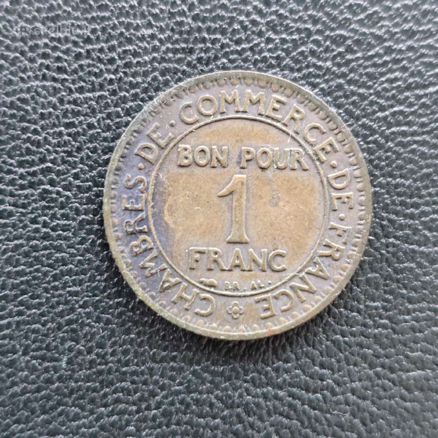 Prancūzija 1922 1 franc - nuotraukos Nr. 2