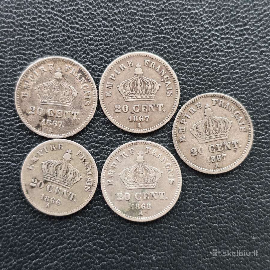 Prancūzija 1866-68 20 centimes Ag835 - nuotraukos Nr. 2