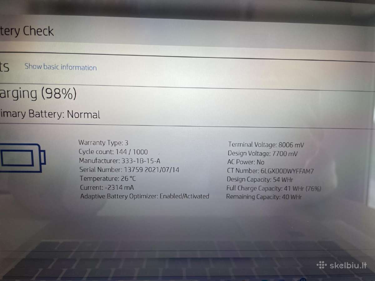 Hp Elitebook x360 1040 G8 i7-1185g7 16gb 512gb SSD - nuotraukos Nr. 10