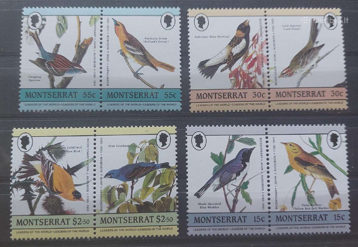 Montserratas 1985 paukščiai ,švarus Michel 597-60