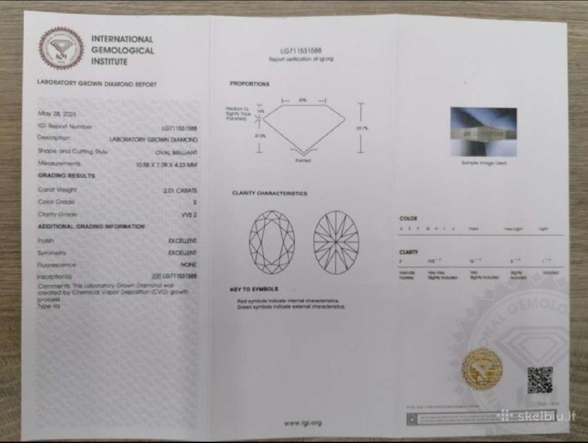 Auksinis žiedas su 2.01ct Deimantu - nuotraukos Nr. 6