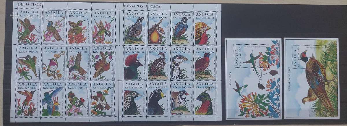 Angola 2007 paukščiai ,švarus Michel 1032-1055 blo
