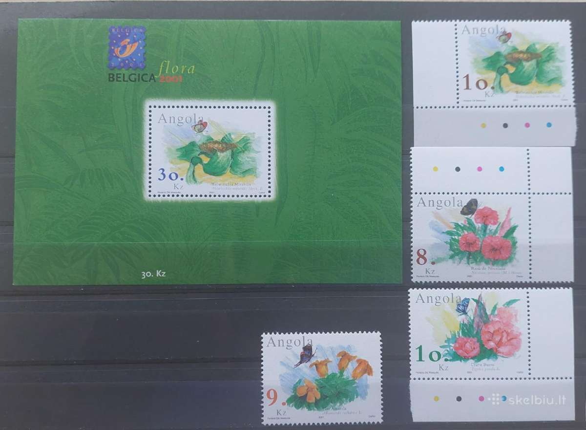 Angola 2001 gamta ,švarus Michel 1638-1641 block 9