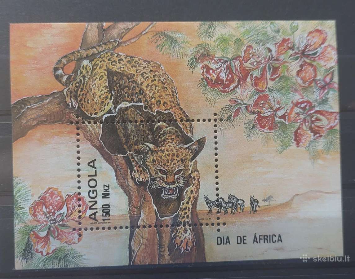 Angola 1993 leopardas ,švarus Michel block16