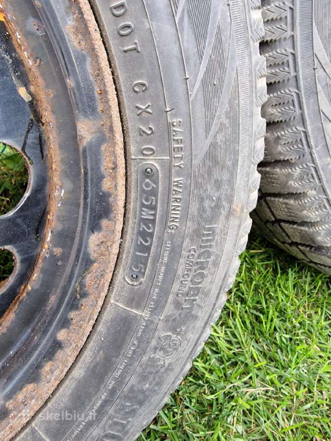 Parduodu Vovlo žieminių ratų komplektą R16 195/60 - nuotraukos Nr. 3
