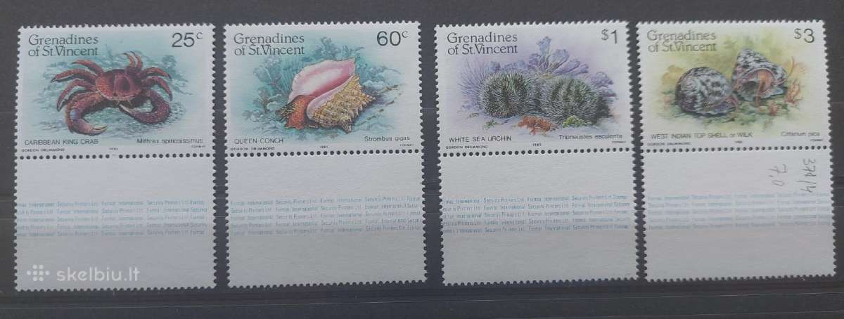 Sent Vinsentas ir Grenadinai 1985 jūros fauna, šva