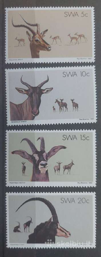 Swa 1980 gyvūnai , švarūs Michel Nr. 472-475