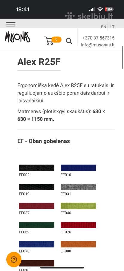 Ergonomiška kėdė - nuotraukos Nr. 6
