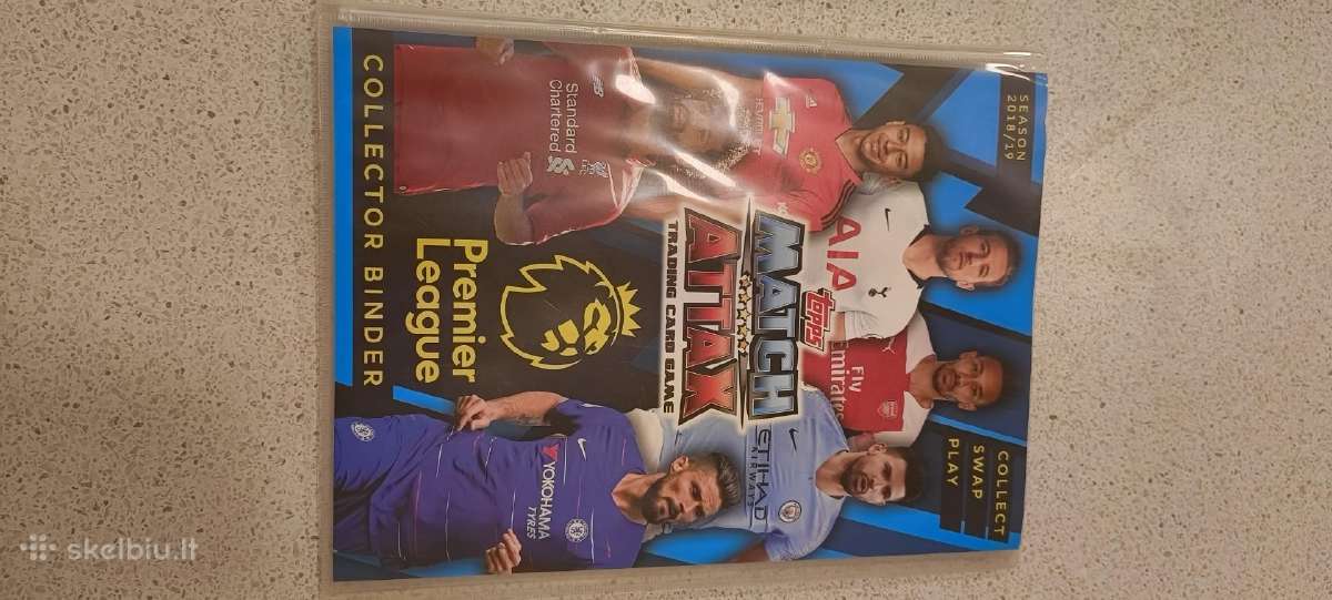 Match Attax futbolo žaidimo kortelės ir lipdukai