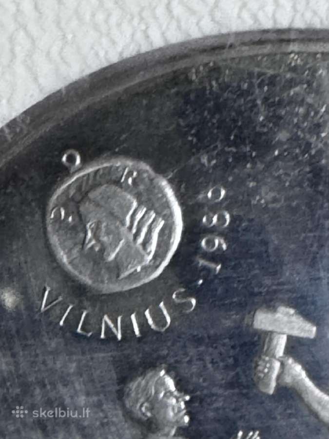 Parduodamas retas Petro Repšio sidabrinis medalis - nuotraukos Nr. 3