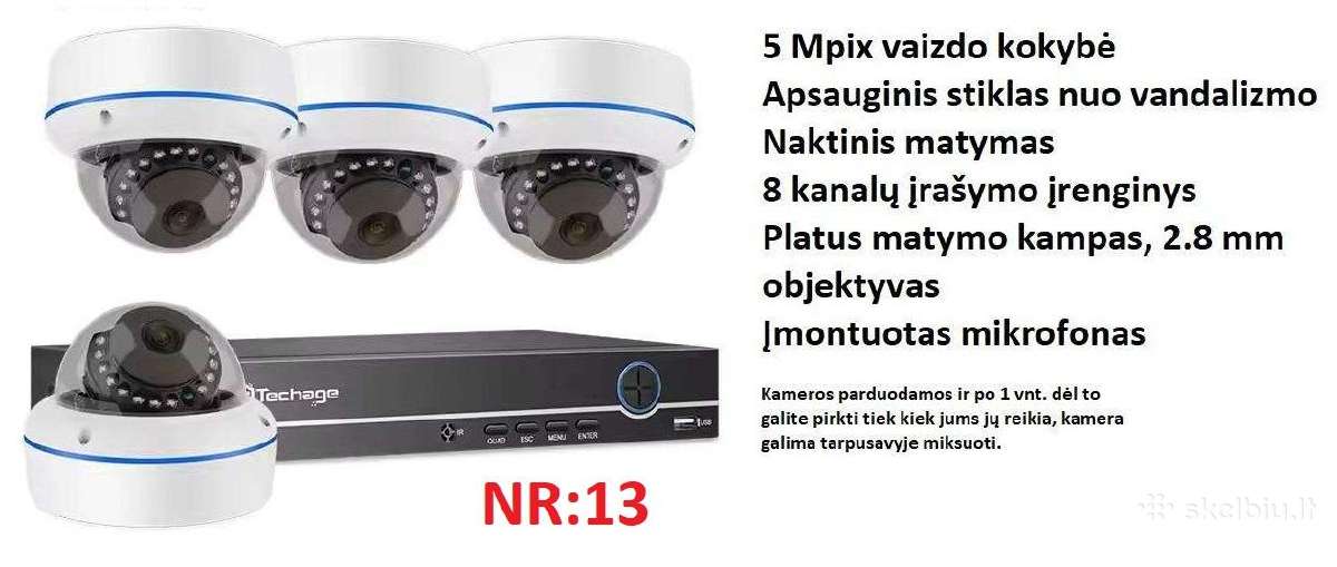 4G WiFi Vaizdo kameros, 1-8 vnt. kameru komplektai - nuotraukos Nr. 14
