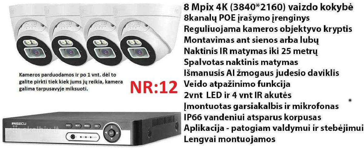 4G WiFi Vaizdo kameros, 1-8 vnt. kameru komplektai - nuotraukos Nr. 13
