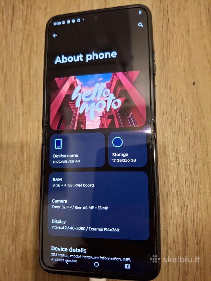 Motorola razr 40 256gb telefonas - nuotraukos Nr. 7