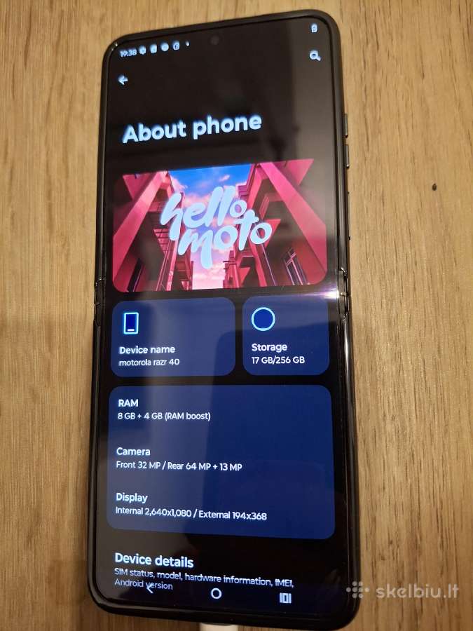 Motorola razr 40 256gb telefonas - nuotraukos Nr. 8