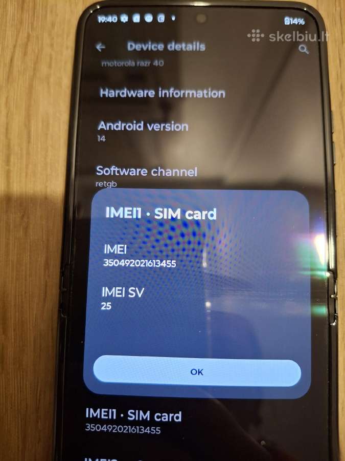 Motorola razr 40 256gb telefonas - nuotraukos Nr. 9