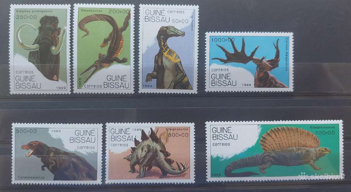 Bisau Gvinėja 1989 dinozaurai , švarūs Michel 1081