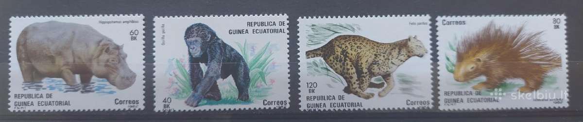 Ekvatoriaus Gvinėja 1983 gyvūnai , švarūs Michel