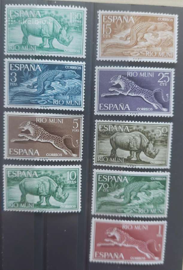 Rio Munis 1964 gyvūnai , švarūs Michel 48-56