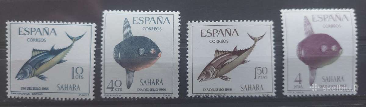 Ispanijos Sachara 1966 žuvis , švarūs Michel 283-2