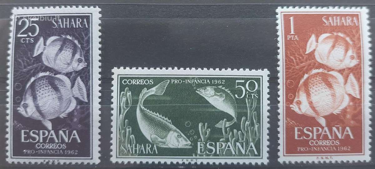 Ispanijos Sachara 1962 žuvis , švarūs Michel 240-2