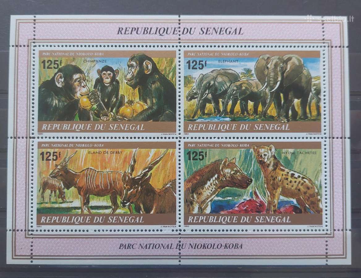 Senegalas 1980 gyvūnai , švarūs Michel block37