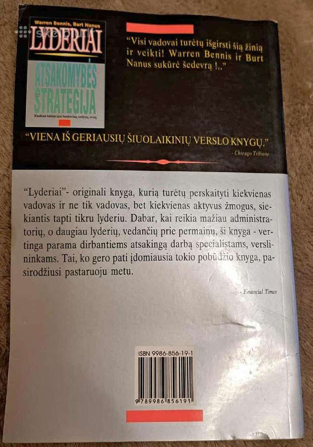 Lyderiai: atsakomybės strategija. Warren Bennis - nuotraukos Nr. 2