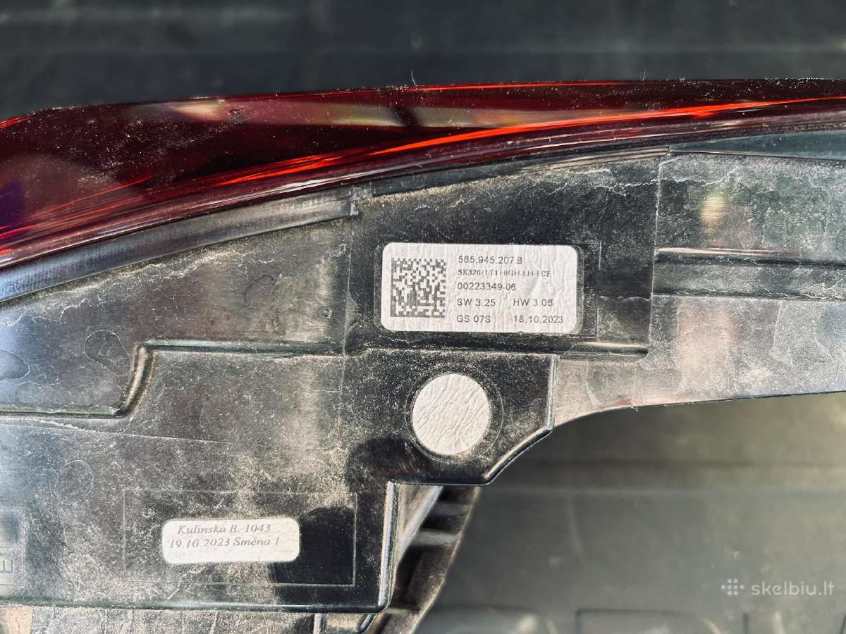 Škoda Kodiaq 2023 galinis žibintas kairės pusės. - nuotraukos Nr. 2