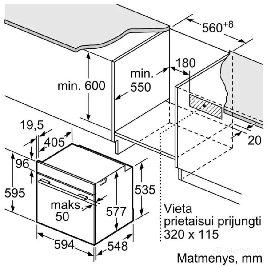 Vokiečių gamybos orkaitė Neff B5acj7ag3 - nuotraukos Nr. 5