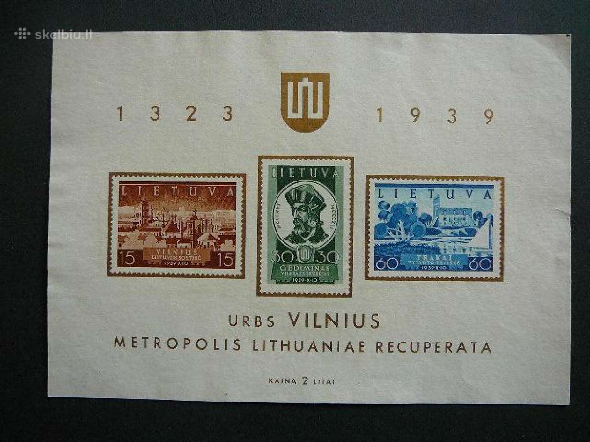 Lietuva 1940 Vilniaus atgavimas Blk2 lit466/8b