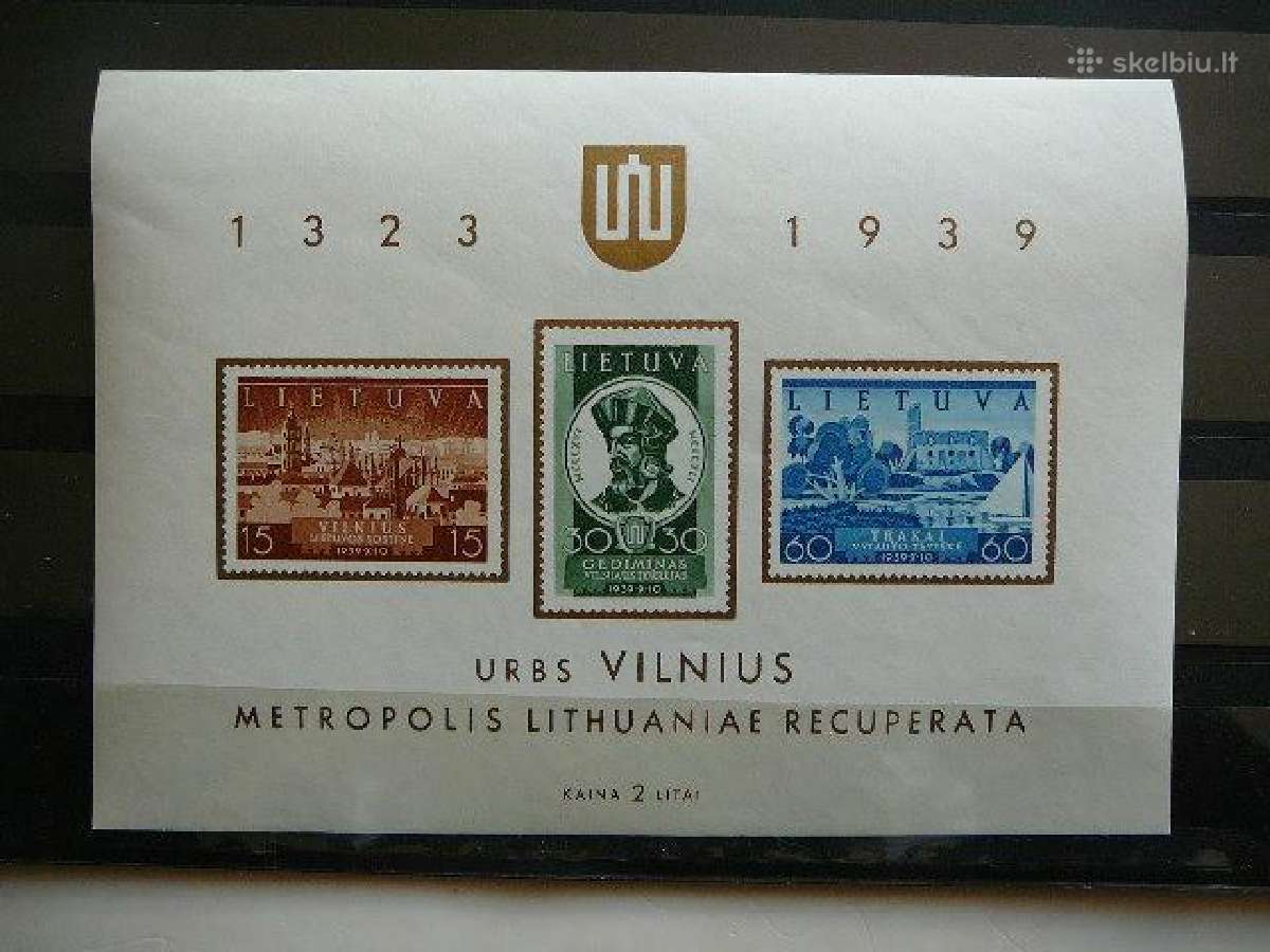 Lietuva 1940 Vilniaus atgavimas Blk2 Mlh lit468p