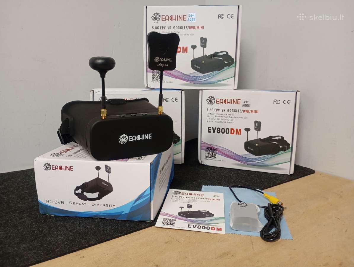 Nauji fpv akiniai Eachine Ev800dm