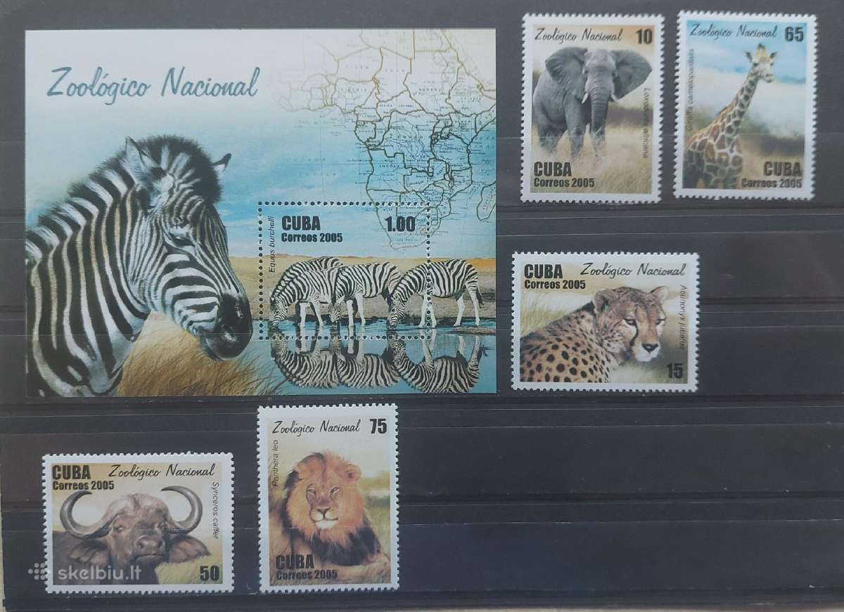 Kuba 2005 gyvūnai , švarūs Michel 4724-4728 block