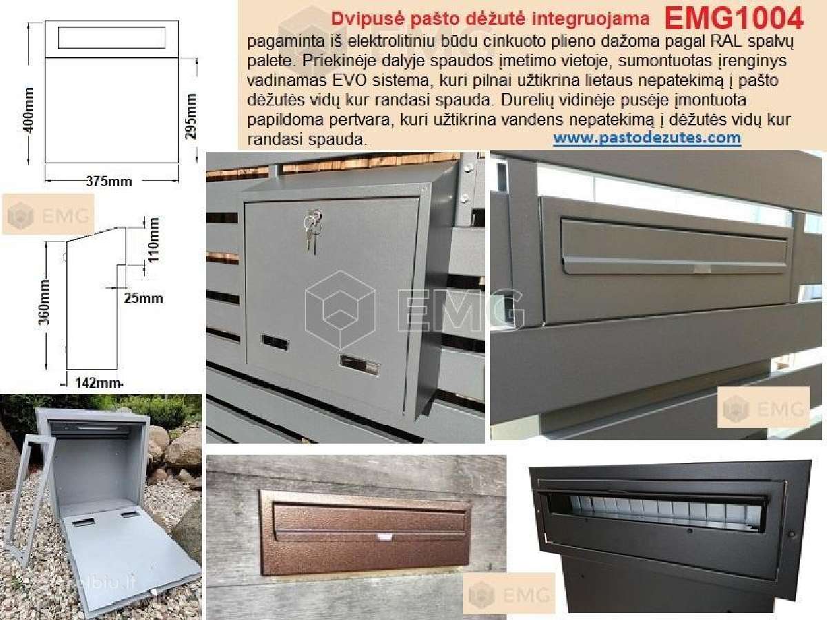 Integruojama pašto dėžutė - nuotraukos Nr. 6