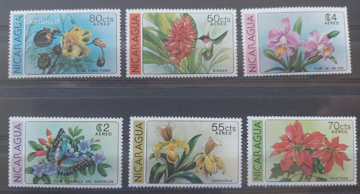 Nikaragva 1979 gamta, švarūs Michel 2074-2079