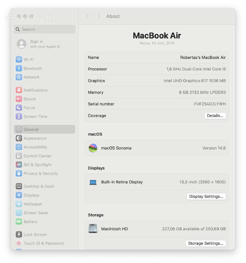 MacBook Air 13,3 1.6ghz Dual-core Intel i5 - nuotraukos Nr. 6