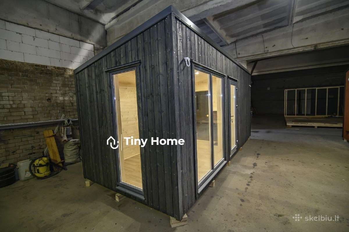 Karkasinė pirtis 15m2 2.5x6m mobili sauna