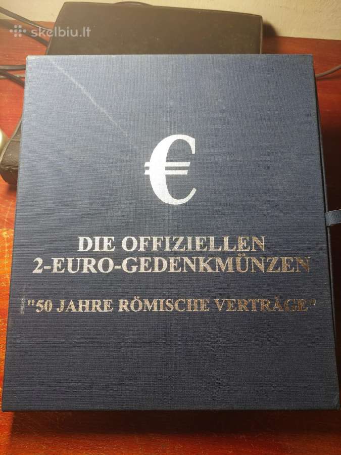 Dėžutė 2 eurų monetoms 2007 Romos sutartis