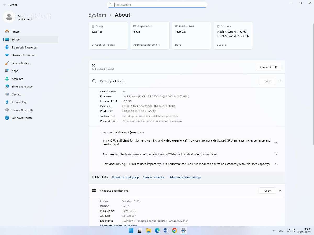 Žaidimams gražiai surinktas Pc – +Autocad / Win11 - nuotraukos Nr. 9