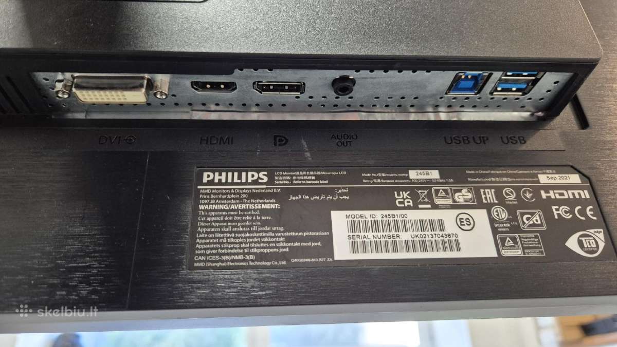 Monitorius Philips 245b1 - nuotraukos Nr. 2