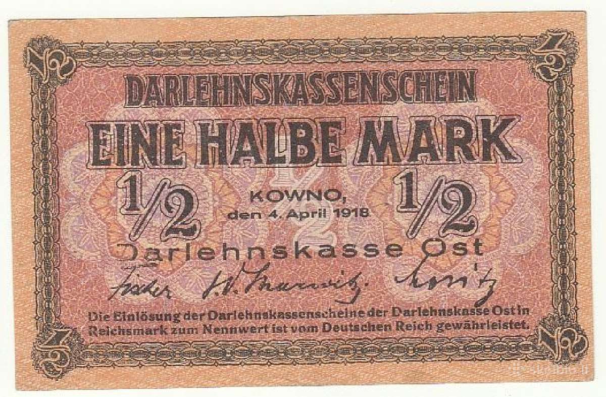 1/2 markės 1918 ostmarkės