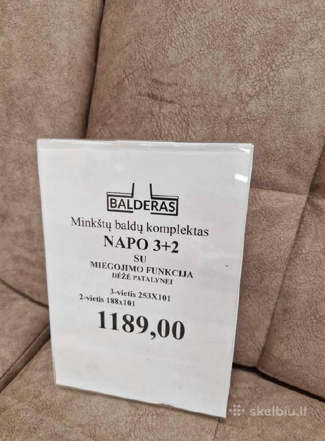 Minkštų baldų komplektas “ Napo 3+2 - nuotraukos Nr. 2