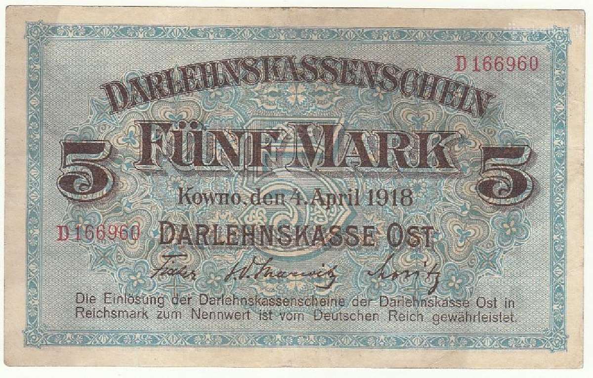 5 markės 1918 ostmarkės