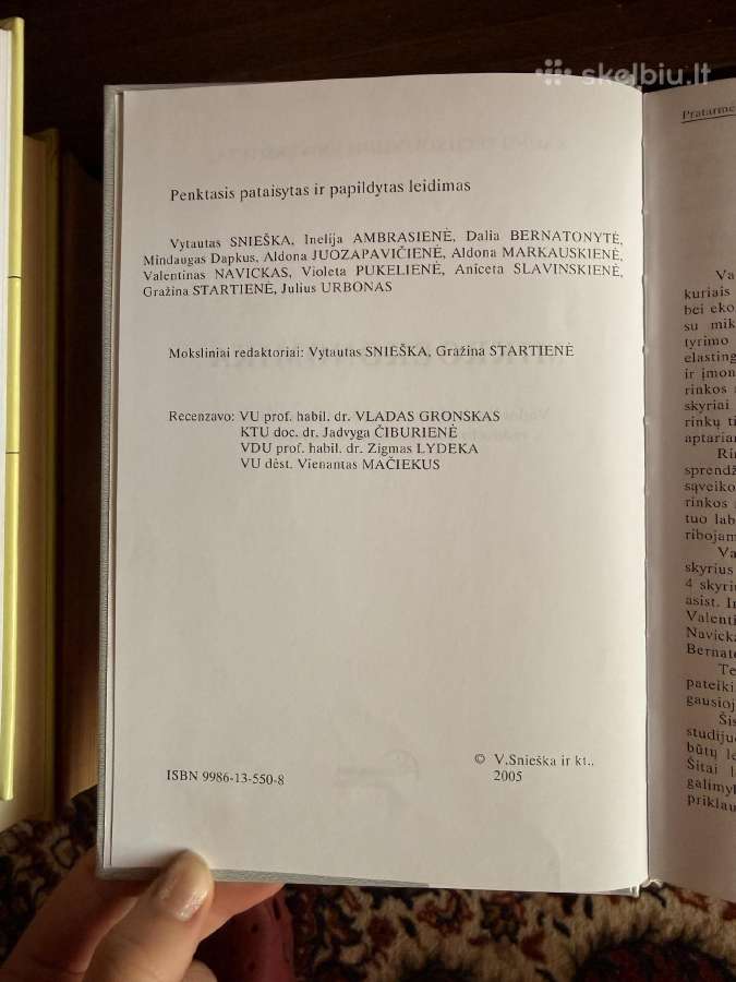 Mikroekonomika. KTU 2005 vadovėlis. V. Snieška - nuotraukos Nr. 2