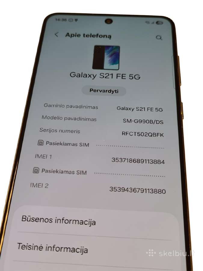 Samsung Galaxy S21 Fe 5G + 3 mėn. garantija - nuotraukos Nr. 4