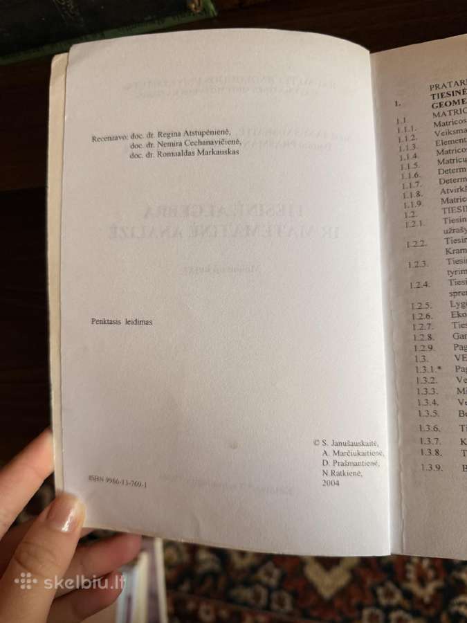 Tiesinė algebra ir matematinė analizė. 2004 - nuotraukos Nr. 2