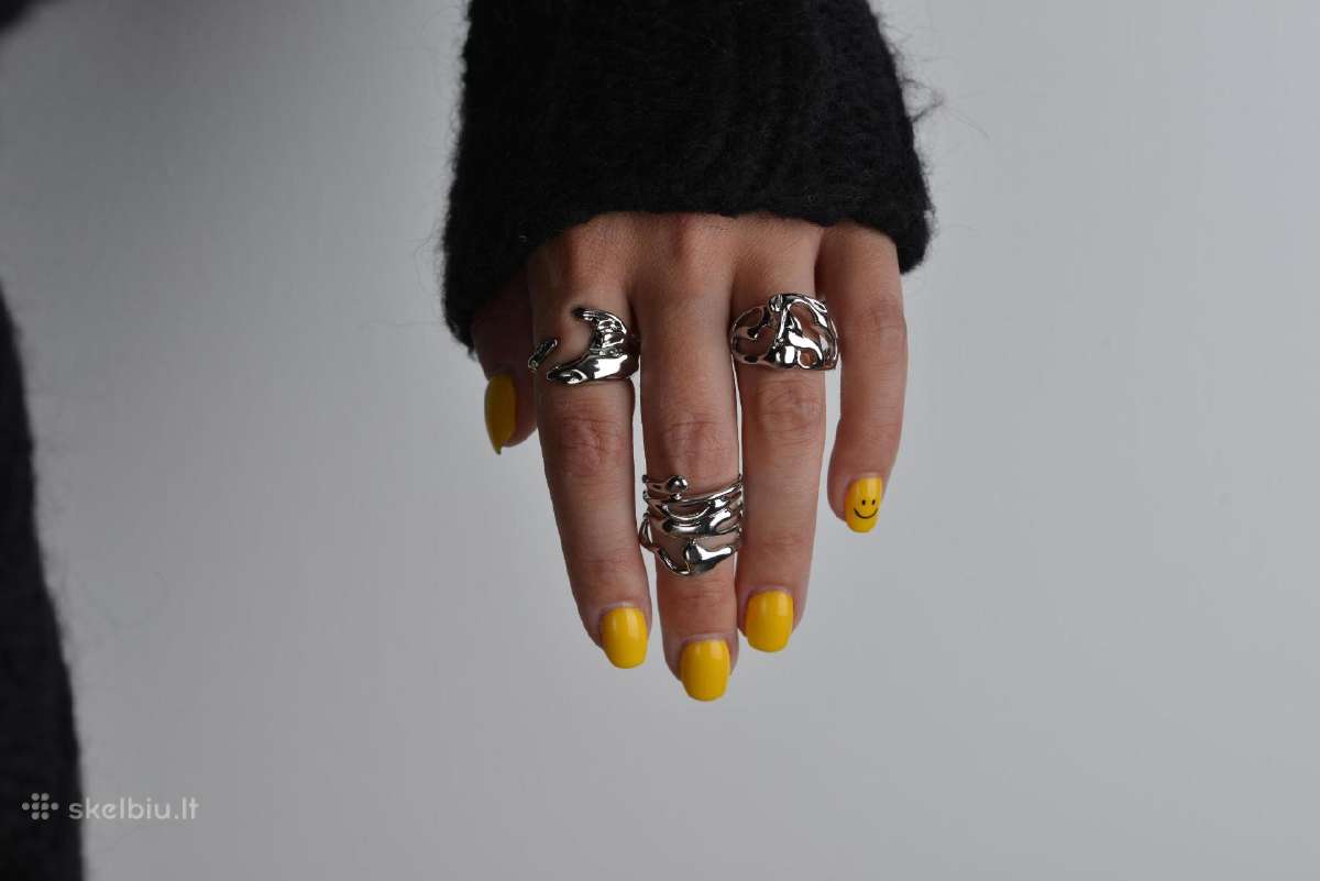 Sidabrinis ziedas - Silver plated Adjustable Rings - nuotraukos Nr. 2
